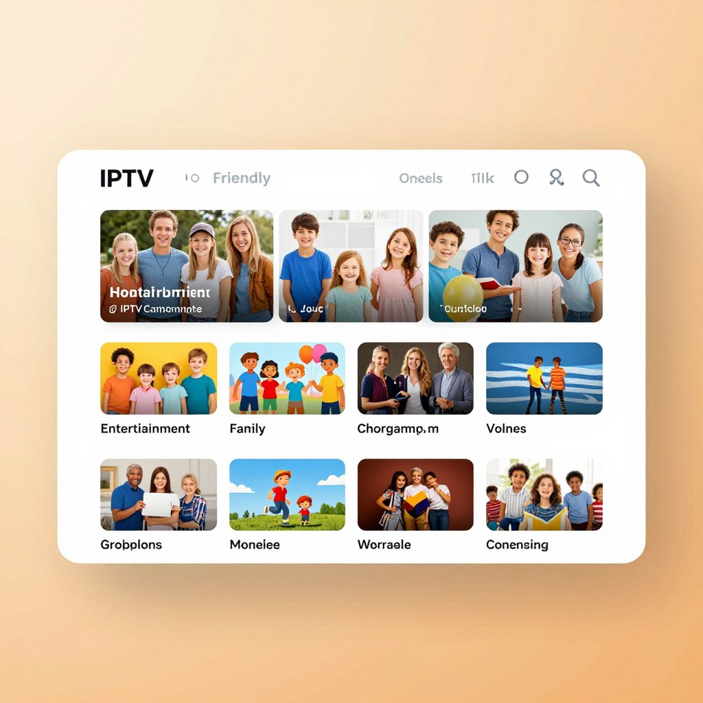 Standard IPTV UK subscription interface for families