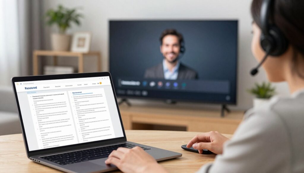 Troubleshooting guide showing IPTV UK technical support process