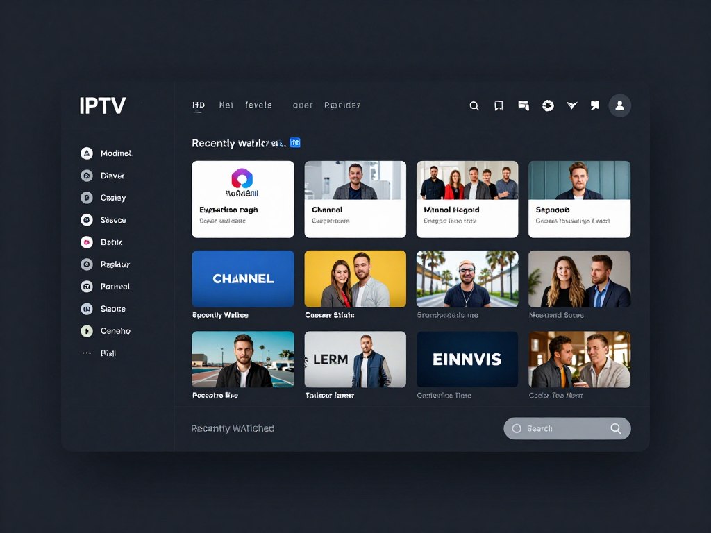 Premium IPTV service provider dashboard interface