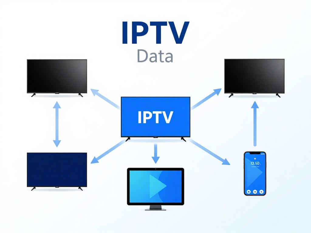 iptv technology diagram showing streaming workflow